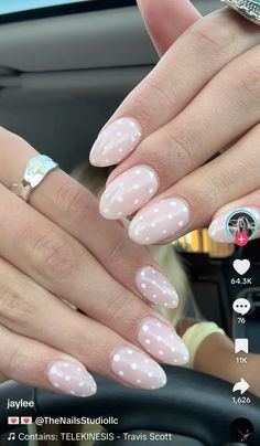 Nails Basic, Concert Nails, Fall Nail Inspo, Dot Nails, Super Cute Nails, Polka Dot Nails, Classy Acrylic Nails, Short Acrylic Nails Designs