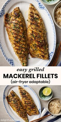 a plate of grilled mackerel fillets Mackerel Fillet Recipes, Baked Seafood, Easy Vietnamese Recipes, Grilled Mackerel, Grilled Fish Recipes, Pork Chop Recipes Baked, Asian Spices