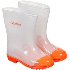 BILLIEBLUSH Girls Orange & Ivory Wellies Wellies Boots, Baby Boutique, Fabric Bag, Bright Orange, Pink Girl, Neon Pink