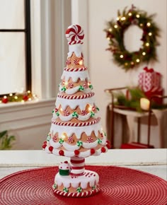 a christmas tree made out of candy canes