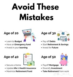 a poster with the words avoid these mistakes