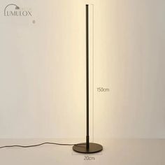 the floor lamp is shown with measurements for it