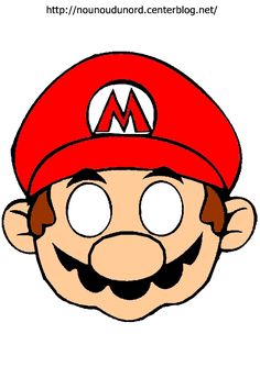 an image of mario's face with a hat on