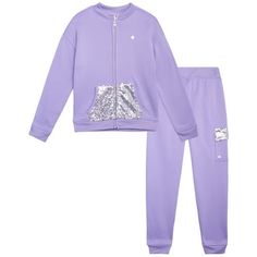 RBX Girls' Active Jogger Set - 2 Piece Fleece Hoodie and Joggers is a great addition to your girl's wardrobe. Made of extra soft and smooth fabric for a great feel and perfect fit, this girls' jogger set features a pair of extra soft pull-on joggers and a comfortable fleece pullover performance hoodie. COMFORTABLE: Functional and lightweight active pants for active girls, perfect also as casual loungewear. Wear these soft joggers together with the matching hoodie for a truly outstanding outfit. Girls Jogger, Sequin Jogger Pants, Soft Joggers, Girls Joggers, Sweatsuit Set, Girls Wardrobe, Kids Outfits Girls, Jogger Set, Fleece Hoodie