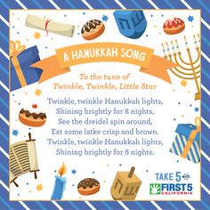 a hanukkah song to the tune of twinkle, twinkle, little star