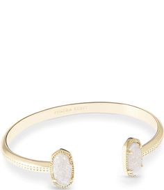 From Kendra Scott, this bracelet features:Cuff bracelet14k gold plated over brassOpen, adjustableApprox. 0.63" L x 0.38" WImported.Due to the one-of-a-kind nature of the medium, exact color patterns may vary slightly from the image shown. Gold Cuff Bracelet, Braclets Gold, Kendra Scott Bracelet, Kendra Scott Necklace, Preppy Jewelry, Gold Bracelet Cuff, Gold Cuffs, Jewelry Essentials, Classy Jewelry