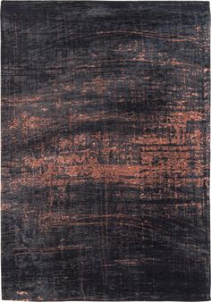 an abstract rug with black and orange colors