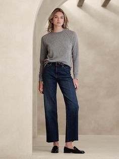 Ultra High-Rise Wide-Leg Jean | Banana Republic Factory Casual Office Outfits, Outfits For Women Summer, Women Summer Shoes, Office Outfits Women Casual, Office Casual Outfit, Office Outfits Women, Banana Republic Factory, Water Quality, Casual Work Outfits