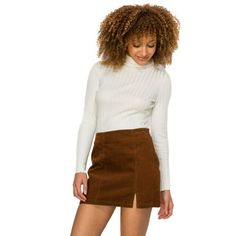 Stay comfortable with style all day long in these casual mini skirts. This comes in a lightweight, breathable material that keeps you fresh and sweat-free in hot weather. High quality linen blend fabric feels soft, cool, refreshing, and smooth on the skin. Made to let you move freely and comfortably, these durable stretch bottoms will last through multiple washes and wears for many years down the line. Its the perfect casual skirts to wear in the warm summertime season. Size: M.  Color: Brown. Affordable Clothing Sites, Casual Mini Skirt, Short Pencil Skirt, Turtleneck Jumper, Bodycon Midi Skirt, High Waisted Pleated Skirt, White Turtleneck, Womens Pencil Skirts, Pencil Skirt Black