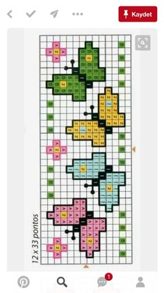 a cross stitch pattern on the app