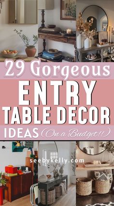 Entry Table Decor Ideas Decor Entrance Table