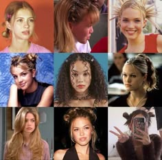 2000s Women Hairstyles, 90s 00s Hairstyles, 2000s Party Hairstyles, 2000s Hairstyles For Short Hair, Y2k Party Hairstyles, 2000s Aesthetic Hairstyles, 80s 90s Hairstyles Women, Decades Day 2000s, Bring It On Hairstyles