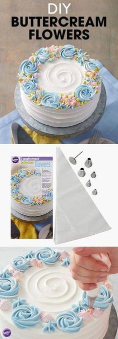 how to make a buttercream flower cake