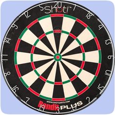 a dart board with numbers and arrows on it