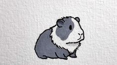 a close up of a drawing of a rodent