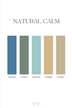 the color scheme for natural calm