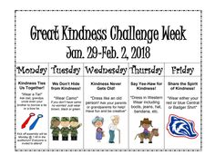 the great kindness challenge week poster