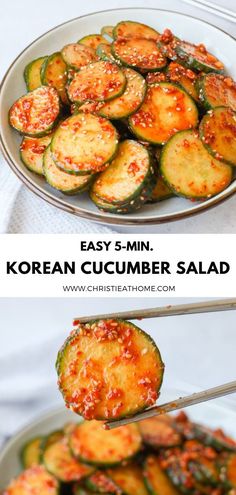 an image of korean cucumber salad on a plate