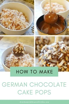 how to make german chocolate cake pops