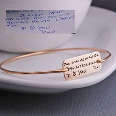 Custom Handwriting Jewelry, Bracelet Quotes, Bracelet Shop, Money Clips, Collar Stays