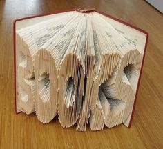 an open book sitting on top of a wooden floor