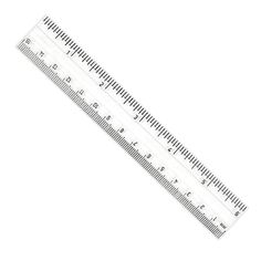 two rulers are shown on a white surface