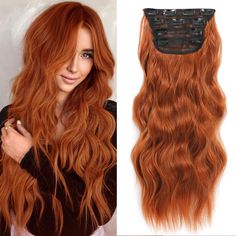 PRICES MAY VARY. ✨【Product Specifications】4PCS clip in hair extensions at 190g 20 inches, Each pack includes 2 pieces of 5 inches wide 2 clips in wefts; 1 piece of 6 inches wide 3 clips in weft; 1 piece of 7 inches wide 4 clips in the weft. (This weight is within people's tolerance. If you feel it’s too heavy. You can reduce the number of pieces you wear. Or you can trim the length to reduce the weight). ✨【Material & Advantage】Our curly hair extensions are made of High-Quality Heat-Resisting Syn Hair For Spring, Ways To Style Your Hair, Wavy Hair Extensions, Bad Haircut, Light Ash Blonde, Curly Hair Extensions, Copper Red, Clip In Extensions, Long Wavy Hair