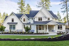 a large white house with lots of windows