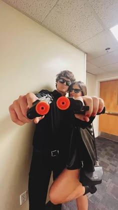 Cops Couple Costume, Spy Costume Couple, Last Minute Halloween Costumes Black Couples, Couple Halloween Costumes Mr And Mrs Smith, All Black Couples Costume, Couple Costumes Trendy, Cutest Halloween Costumes For Couples, Couples Spy Costume, Halloween Costumes Guys Easy