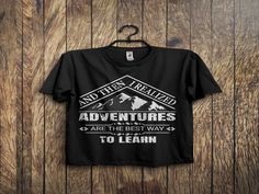 Adventure t shirt design by Rayhan Uddin on Dribbble Global Community, Tshirt Designs, Mens Graphic Tshirt, Mens Tshirts, Mens Tops, T Shirt, Design