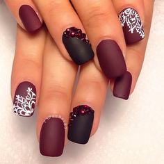 11018493_927674317266099_65566843_n Video Makeup, Matte Nails Design, Nails Polish, Black Nail