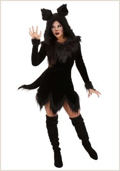 [Sponsored] Prices May Vary. Size: Medium 100% Polyester Velour And Jersey Knit; 57% Polyester, 43% Acrylic Long Pile Faux Fur Velour Dress Has Back Zipper Faux Fur Edging At Front Edge Of Hood, Collar, Sleeve Cuffs, And Hemline Faux Fur Tail Sewn To Back Of Dress, Faux Fur Ears On Top Of Hood The Fun Costumes Women's Wolf Costume Dress When You Are Feeling Ready To Howl Like A Wild Wolf That Just May Be A Sign That It's Time For Halloween! And We've Got Your #tigerhalloweencostumewomen