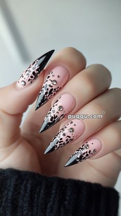 Ballerina Acrylic Nails, Wow Nails, Leopard Nails, Pretty Nail Art Designs