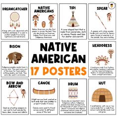 native american posters with pictures and captions