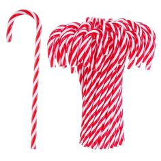 a candy cane wrapped in red and white paper