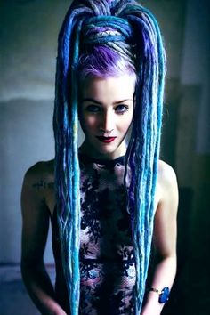 Blue Dreadlocks, Rasta Hair, Easy Short Haircuts, Haircut Tip, Synthetic Dreadlocks