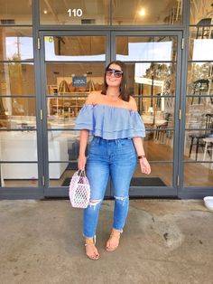 Summer Fashion: OTS Ruffle Top and Denim • Julia Marie B