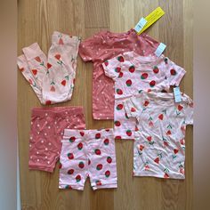 6 Pc Old Navy Pajamas Set Size 3t Family Matching Sleep Sets In Red, Family Matching Red Sleep Sets, Red Family Matching Bedtime Sets, Pink Matching Sets For Pajama Party, Playful Red Sleepwear Sets, Red Playful Sleepwear Sets, Playful Red Sleep Sets, Red Bedtime Sets For Spring, Matching Sets For Spring Pajama Party