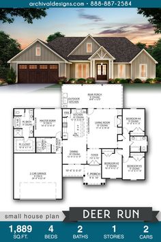 the floor plan for this house is very large and has two car garages on each side