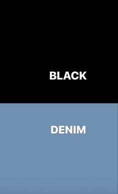 two black and white logos with the word denim on them