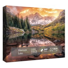 PRICES MAY VARY. ALL-IN-ONE PACKAGE: The nature puzzles for adults 1000 piece and a sturdy rectangular box with an attractive poster. Finished size: 50*70cm/19.7*27.5inches. WELL MADE: The landscape puzzles for adults 1000 pieces and up are made of odorless thick white cardboard. HD oil printing keeps scenery puzzles always vivid. With the precise cutting technology, each piece of the nature puzzles for adults 1000 pieces and up can be perfectly fitted. MAROON LAKE: The nature puzzles 1000 piece Mountain Lake Landscape, Flower Puzzles, Jigsaw Puzzles 1000, Puzzles For Adults, Grandma's House, Lake Landscape, Puzzle 1000, Mountain Scene, Landscape Scenery