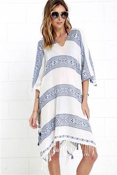 Throw on a Boho kaftan beach cover-up for an effortless, comfortable look. One Piece Swimsuit With Shorts, Cruise Essentials, Beachwear Collection, Swimsuit With Shorts, Beach Coverup Dress, Southwestern Design, Caftan Dress, Swimsuits High Waisted