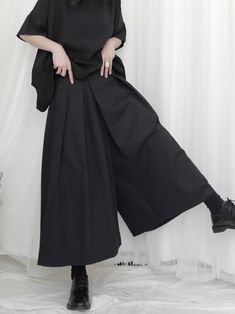 Loose Dress Pants, Japanese Pants, Hakama Pants, Trousers High Waisted, Summer Pants Women, High Waisted Wide Leg Pants, Black Wide Leg Pants, Japanese Street Fashion, Straight Trousers