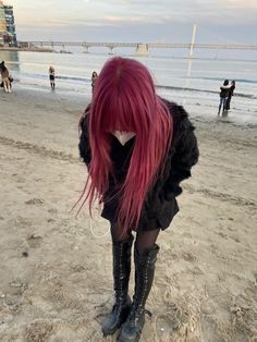 Raspberry Hair, Autumn Hair, Dead Hair, Hair Color Streaks, Punk Hair, Hair Stylies, Haircut And Color