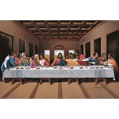 a painting of the last supper of jesus