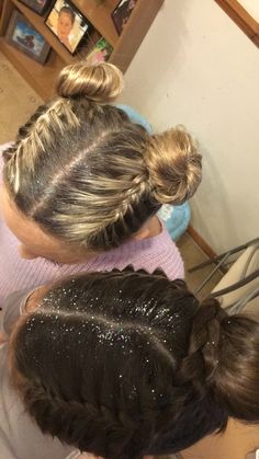 Funky Dance Hairstyles, Hairstyles For Competition Dance, Half Up Half Down Hair Dance Competition, Aerial Hairstyle, Figure Skating Hair Styles, Ice Skating Competition Hairstyles, Dance Hair Styles Competition, Hair For Dance Competition, Dance Hairstyles Competition Jazz