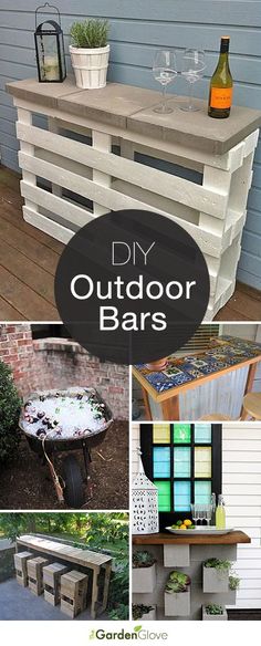 diy outdoor bar made out of pallets