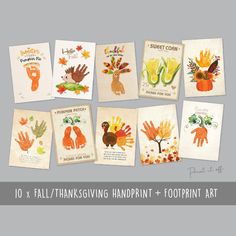 thanksgiving handprints and footprints art for kids