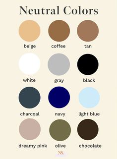 the neutral colors in this poster are all different shades, and each color is unique