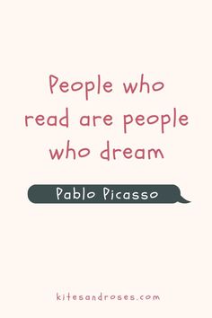 a quote with the words people who read are people who dream in pink and green